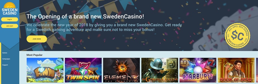 Sweden Casino etusivu
